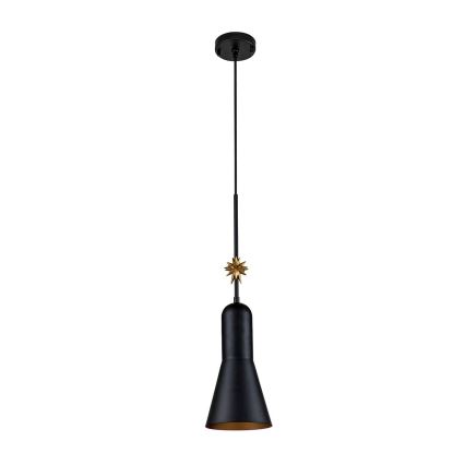 Elstead - Lustra ar auklu ETOILE 1xE27/60W/230V d. 17,8 cm melna