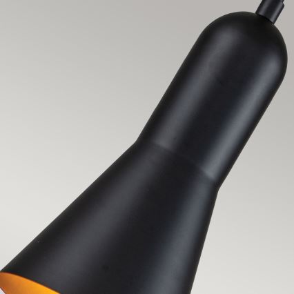 Elstead - Lustra ar auklu ETOILE 1xE27/60W/230V d. 13,3 cm melna