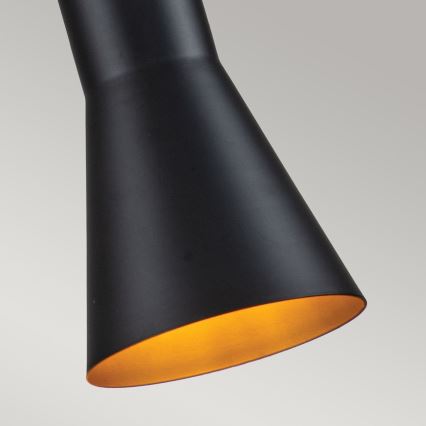 Elstead - Lustra ar auklu ETOILE 1xE27/60W/230V d. 13,3 cm melna