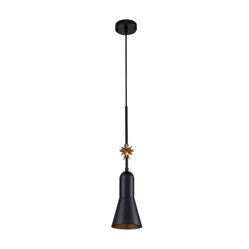 Elstead - Lustra ar auklu ETOILE 1xE27/60W/230V d. 13,3 cm melna