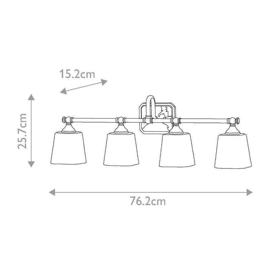 Elstead FE-CONCORD4-BATH - LED Vannas istabas sienas gaismeklis CONCORD 4xG9/3W/230V IP44