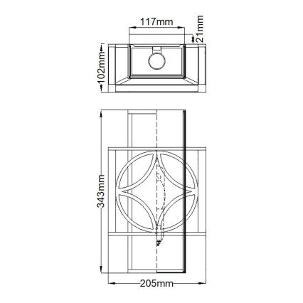 Elstead FE-REMY1 - Sienas gaismeklis REMY 1xE14/60W/230V