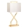 Elstead - Galda lampa CROSS 1xE27/60W/230V zelta/balta