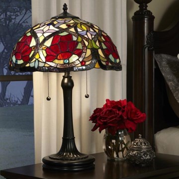 Elstead - Galda lampa Tiffany LARISSA 2xE27/60W/230V