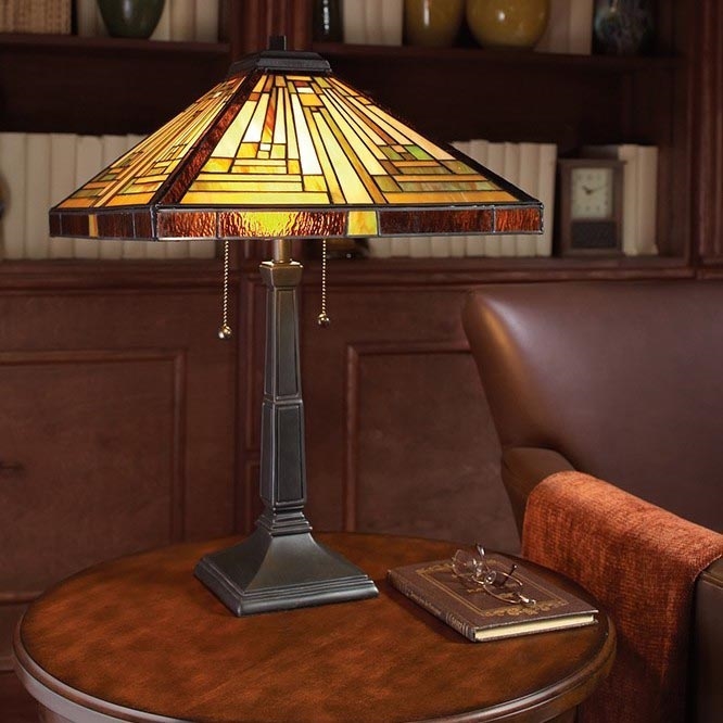 Elstead - Galda lampa Tiffany STEPHEN 2xE27/60W/230V