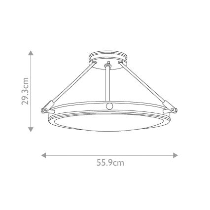 Elstead HK-COLLIER-SF-M -Virsapmetuma lustra COLLIER 4xE14/60W/230V