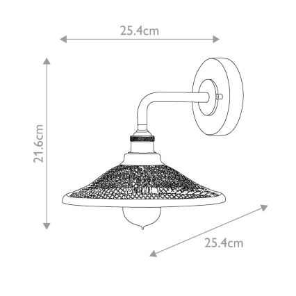 Elstead HK-RIGBY1-KZ - Sienas gaismeklis RIGBY 1xE27/100W/230V
