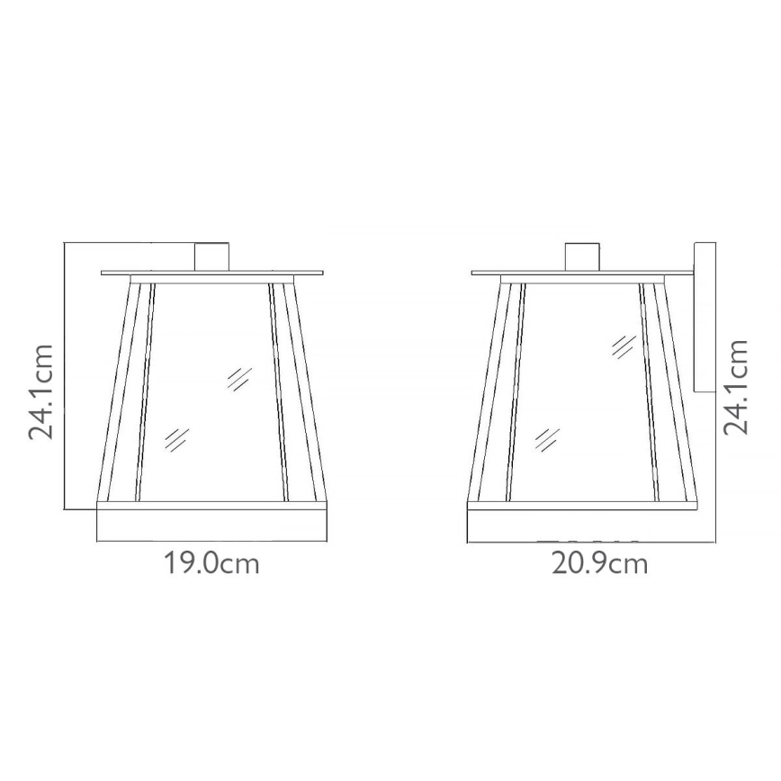 Elstead HK-WALKER2-S - Āra sienas gaismeklis WALKER 1xE27/100W/230V IP44