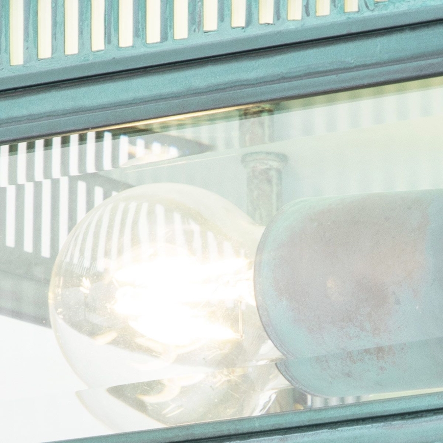 Elstead - Āra griestu gaismeklis HOLBORN 2xE27/60W/230V IP44 tirkīza