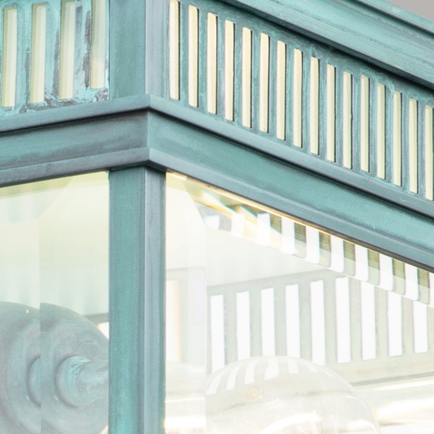 Elstead - Āra griestu gaismeklis HOLBORN 2xE27/60W/230V IP44 tirkīza