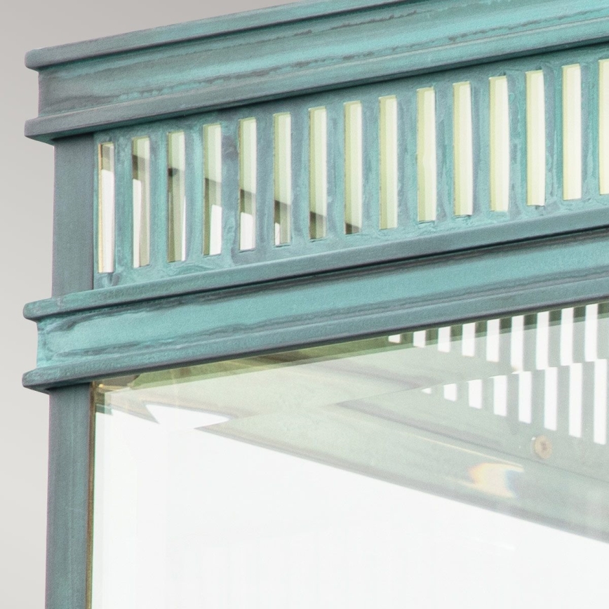 Elstead - Āra griestu gaismeklis HOLBORN 2xE27/60W/230V IP44 tirkīza