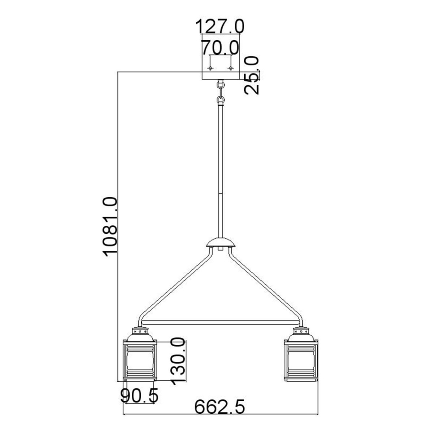 Elstead KL-ASHLANDBAY-5P - Āra lustra ASHLAND 5xE27/60W/230V IP44