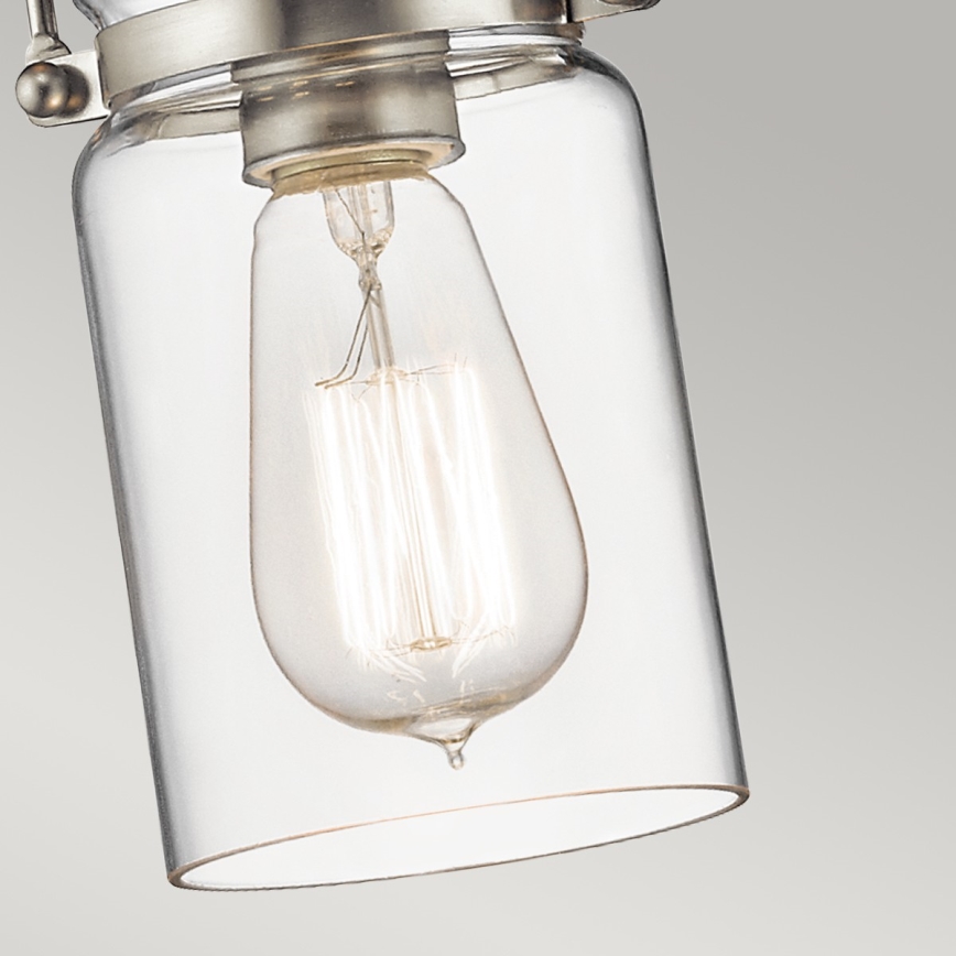 Elstead KL-BRINLEY-MP-NI - Lustra ar auklu BRINLEY 1xE27/60W/230V matēta hroma