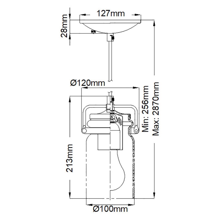 Elstead KL-BRINLEY-MP-NI - Lustra ar auklu BRINLEY 1xE27/60W/230V matēta hroma