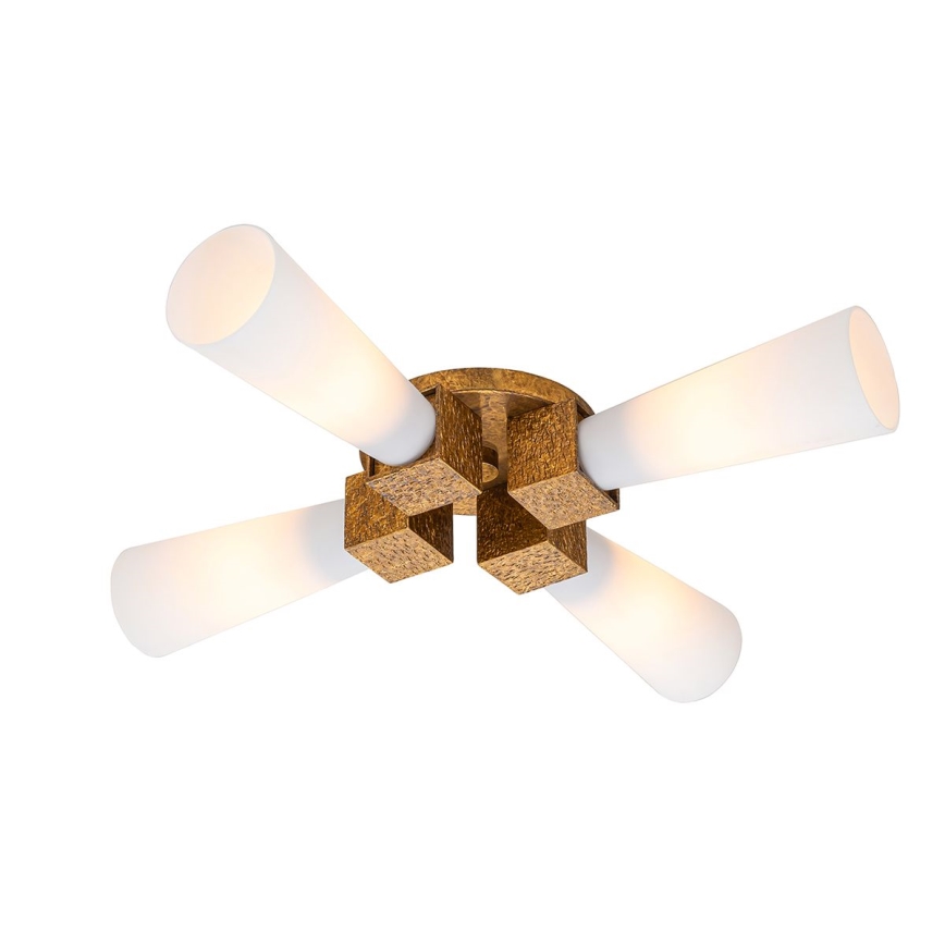 Elstead - lustra uz stieņa KRISTY 4xE27/40W/230V vara apdare