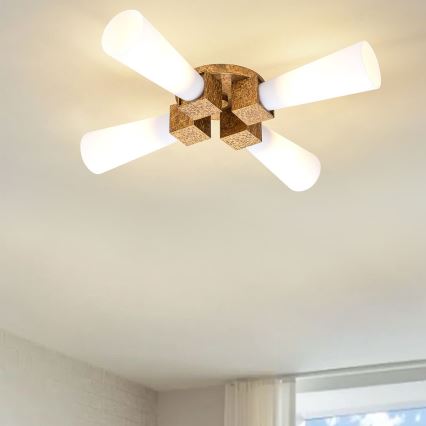 Elstead - lustra uz stieņa KRISTY 4xE27/40W/230V vara apdare