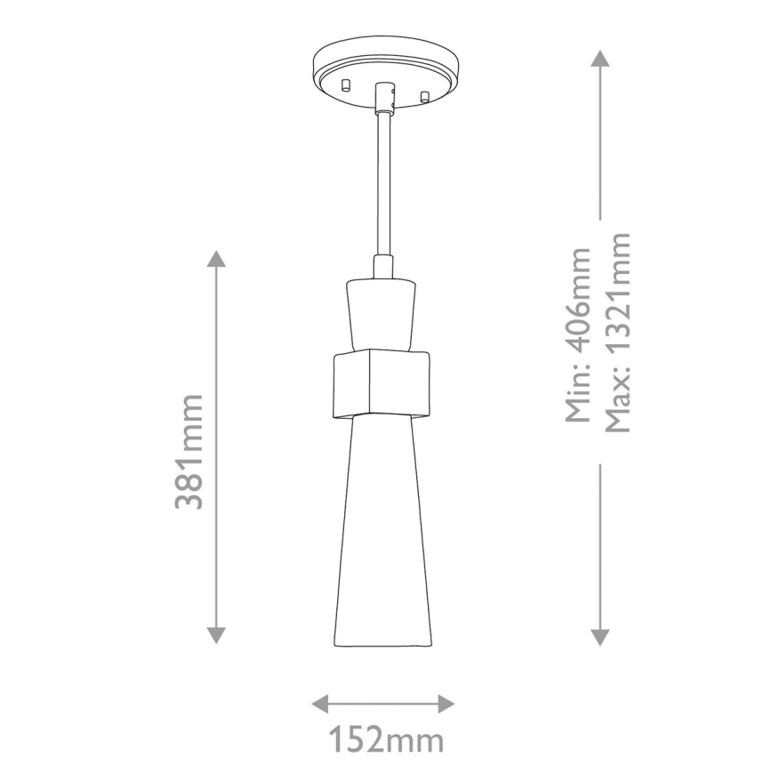 Elstead - stieņa lustra KRISTY 1xE27/40W/230V Ø 15,2 cm miedzaina