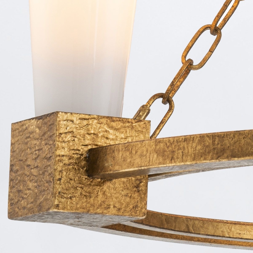 Elstead - Griestu lampa uz stieņa KRISTY 3xE27/40W/230V vara apdare