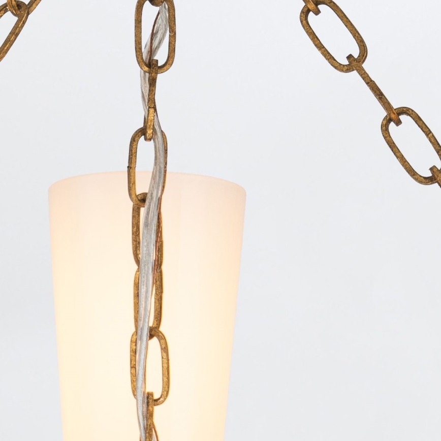 Elstead - Griestu lampa uz stieņa KRISTY 3xE27/40W/230V vara apdare