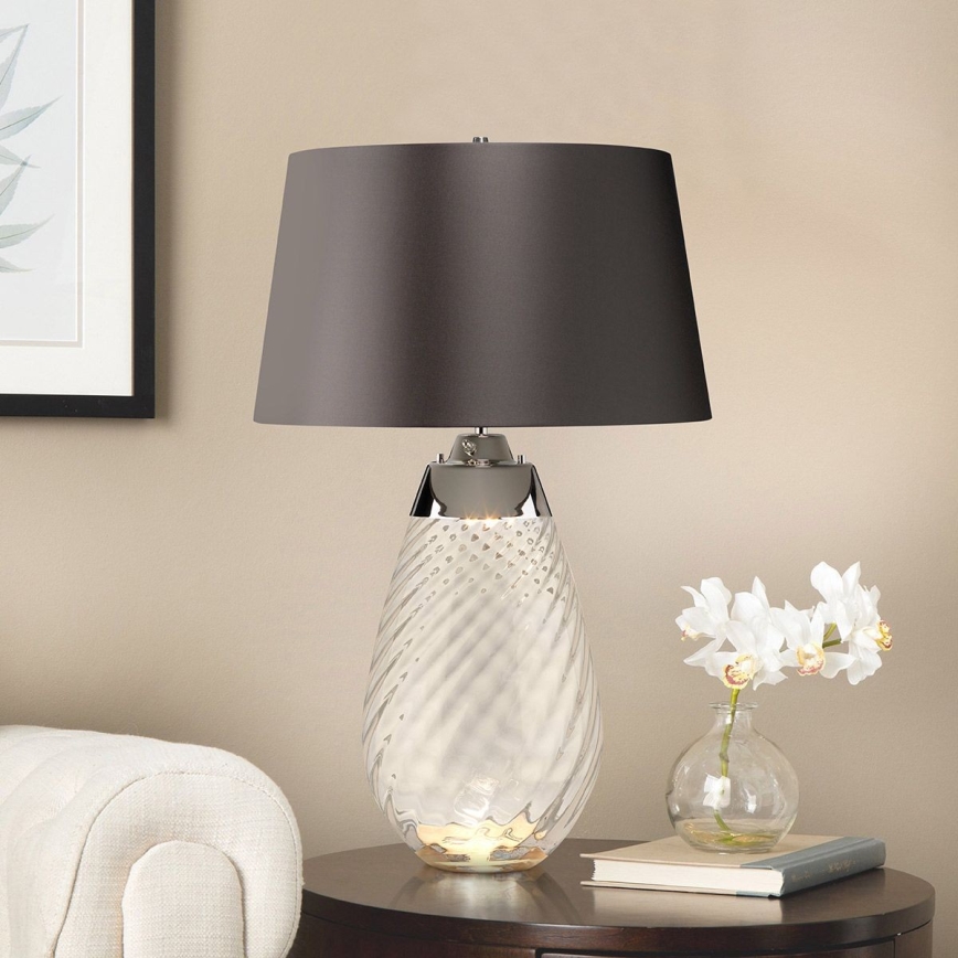 Elstead - LED Galda lampa LENA 1xE27/40W/230V + 1xGU10/7W 74 cm pelēka