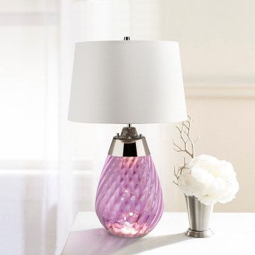 Elstead - LED Galda lampa LENA 1xE27/40W/230V + 1xGU10/7W 74 cm rozā