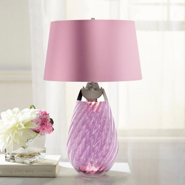 Elstead - LED Galda lampa LENA 1xE27/40W/230V + 1xGU10/7W 74 cm rozā
