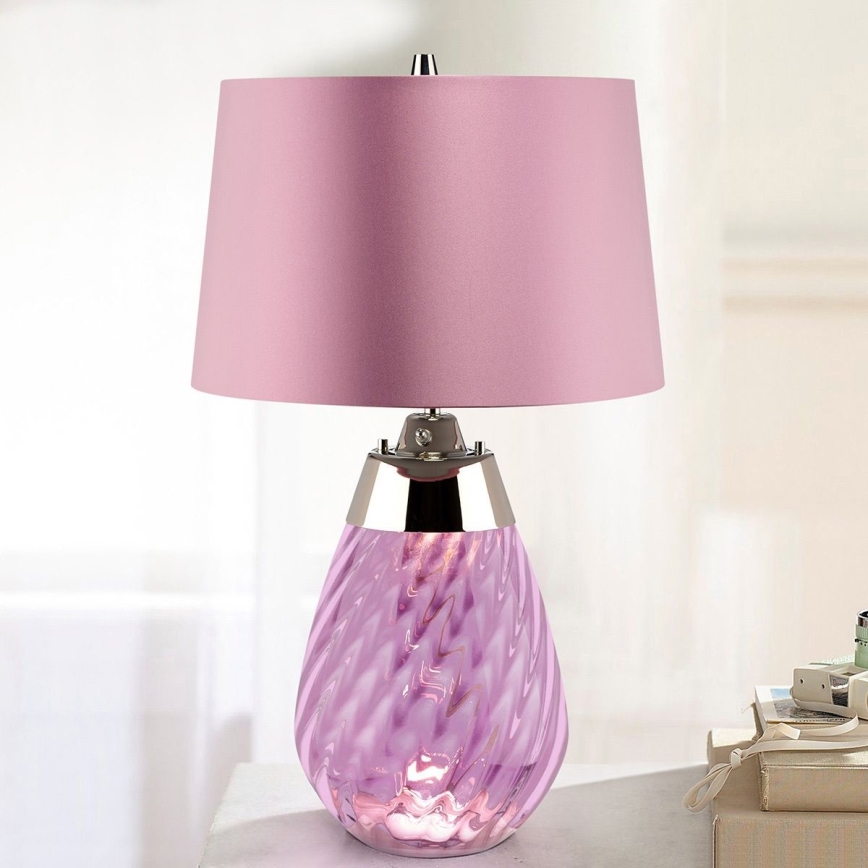 Elstead - LED Galda lampa LENA 1xE27/60W/230V + 1xGU10/7W 60,5 cm rozā
