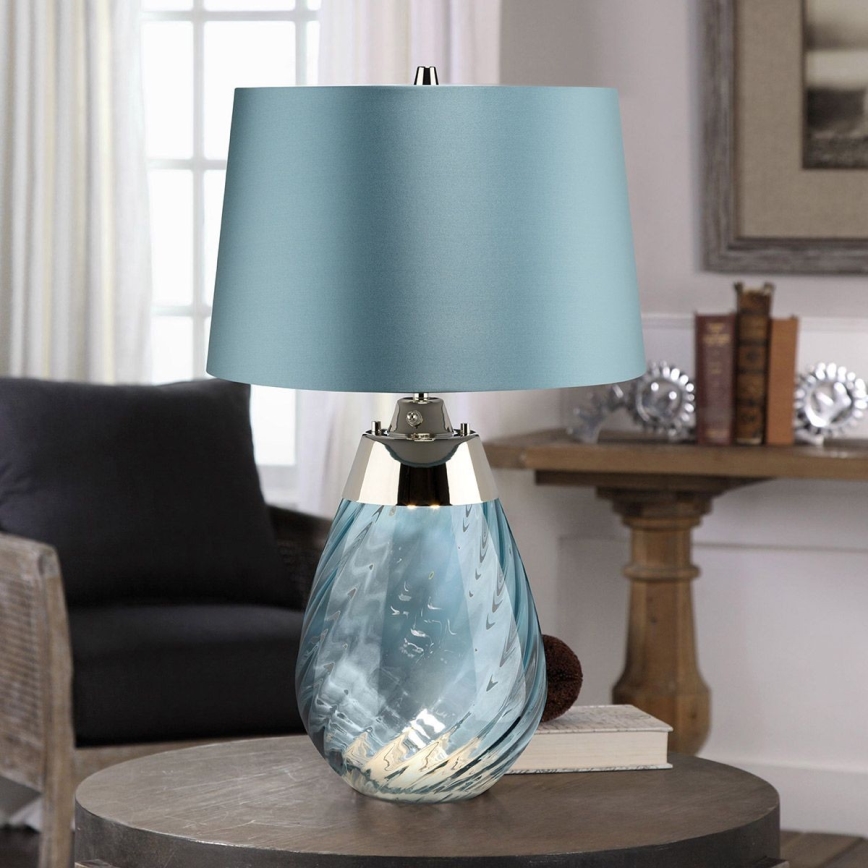 Elstead - LED Galda lampa LENA 1xE27/60W/230V + 1xGU10/7W 60,5 cm zila