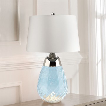 Elstead - LED Galda lampa LENA 1xE27/60W/230V + 1xGU10/7W 60,5cm zila/balta