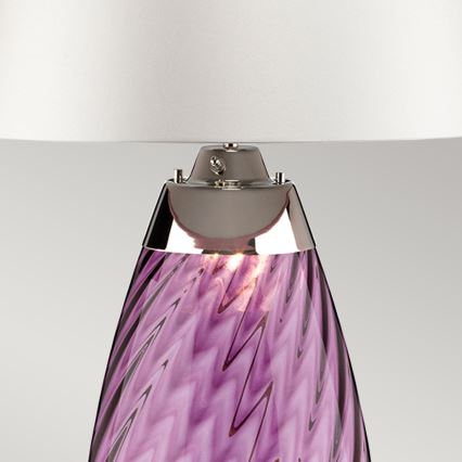 Elstead - LED Galda lampa LENA 1xE27/40W/230V + 1xGU10/7W 74 cm rozā/balta