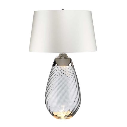 Elstead - LED Galda lampa LENA 1xE27/40W/230V + 1xGU10/7W 74 cm balta