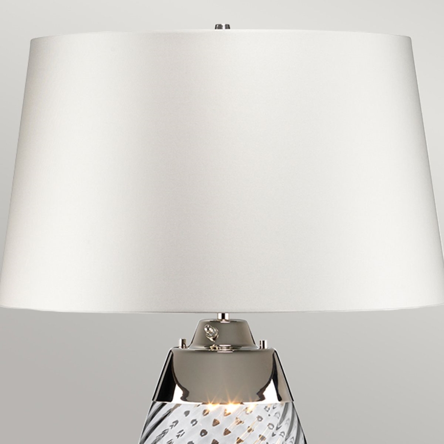 Elstead - LED Galda lampa LENA 1xE27/40W/230V + 1xGU10/7W 74 cm balta