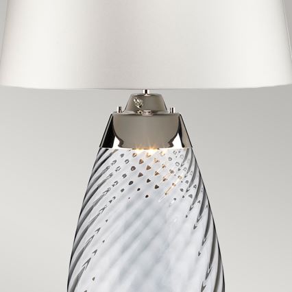 Elstead - LED Galda lampa LENA 1xE27/40W/230V + 1xGU10/7W 74 cm balta