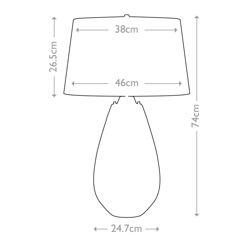 Elstead - LED Galda lampa LENA 1xE27/40W/230V + 1xGU10/7W 74 cm balta