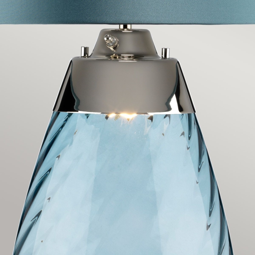 Elstead - LED Galda lampa LENA 1xE27/40W/230V + 1xGU10/7W 74 cm zila