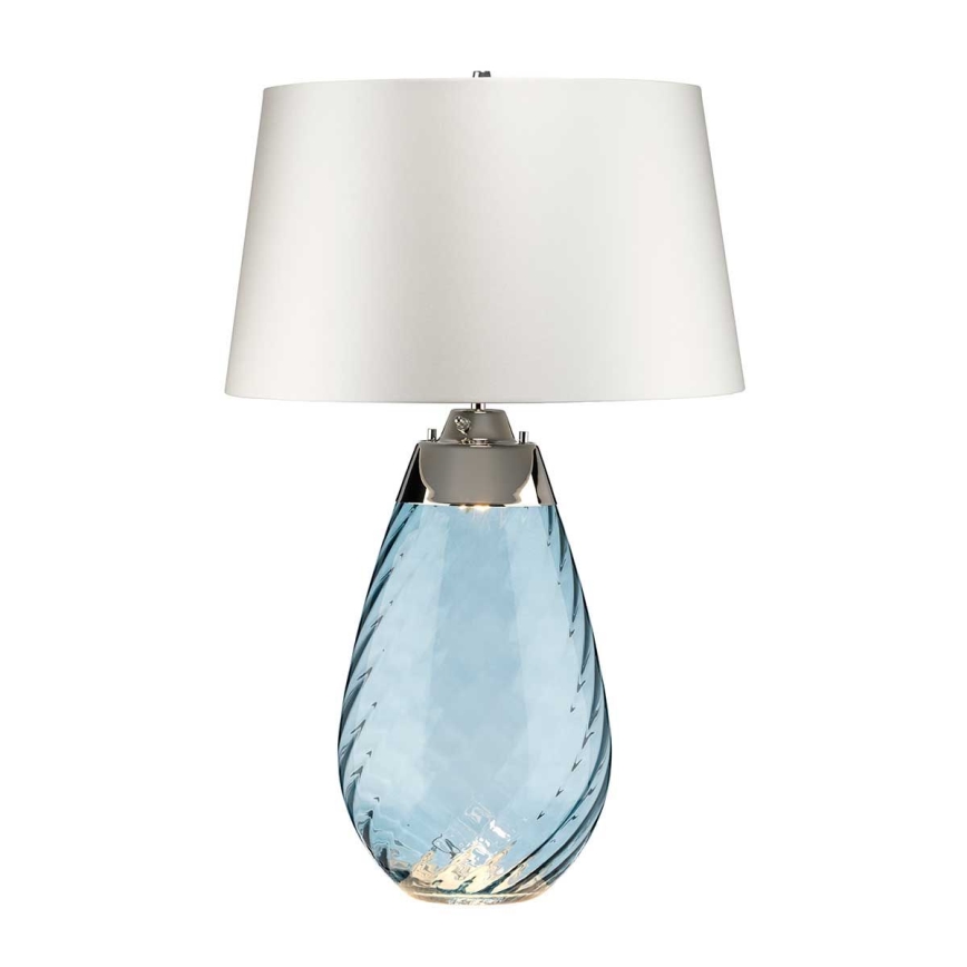 Elstead - LED Galda lampa LENA 1xE27/40W/230V + 1xGU10/7W 74 cm zila/balta
