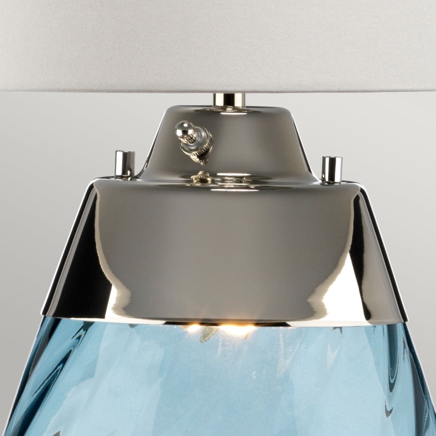 Elstead - LED Galda lampa LENA 1xE27/40W/230V + 1xGU10/7W 74 cm zila/balta