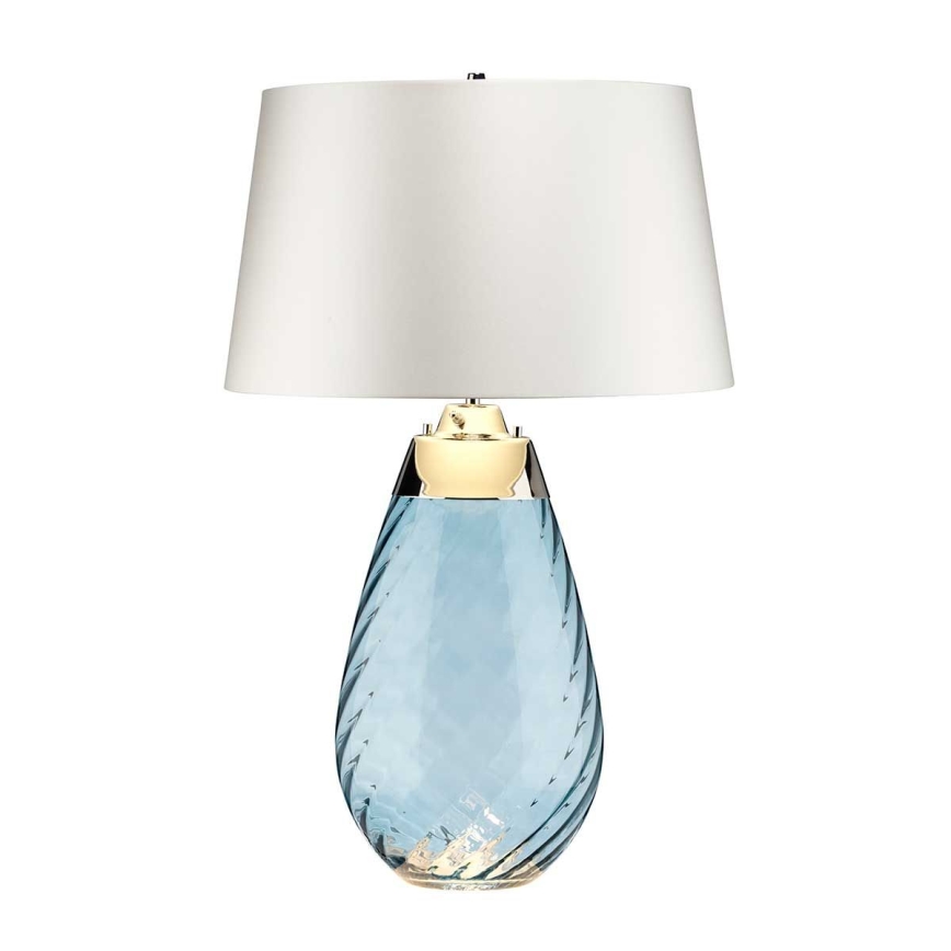 Elstead - LED Galda lampa LENA 1xE27/40W/230V + 1xGU10/7W 74 cm zila/balta