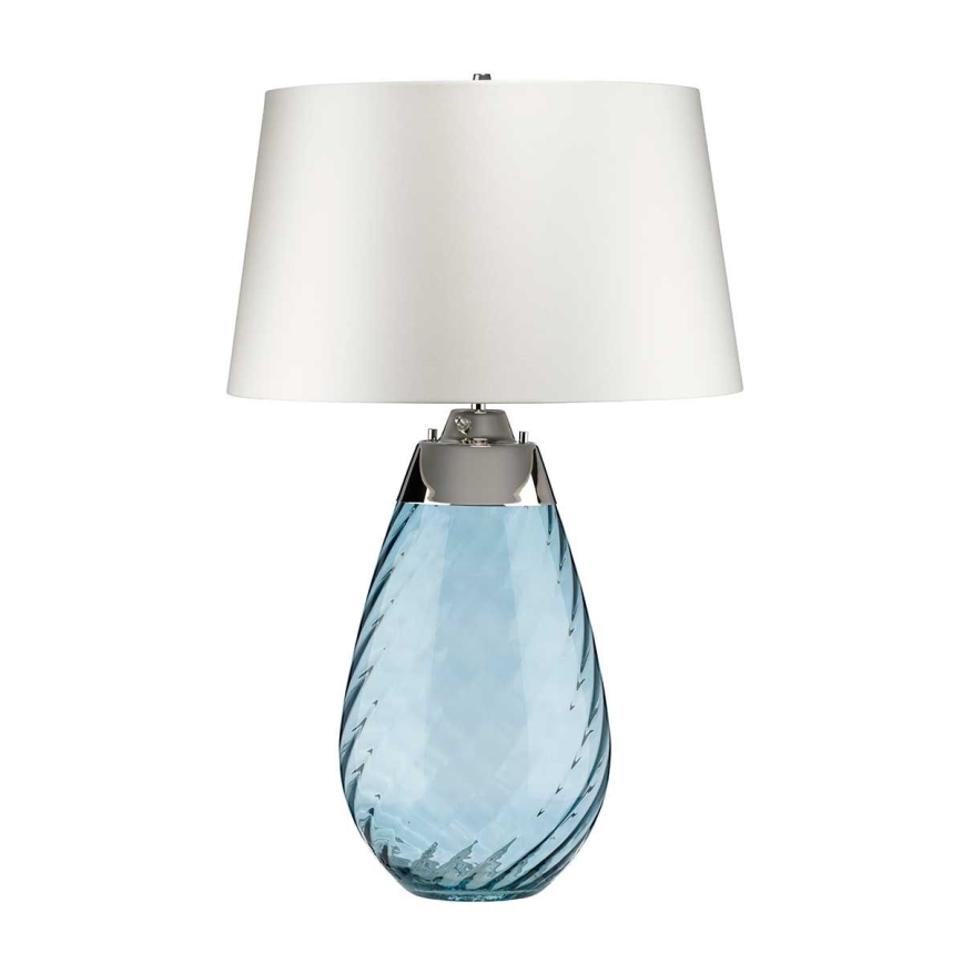 Elstead - LED Galda lampa LENA 1xE27/40W/230V + 1xGU10/7W 74 cm zila/balta