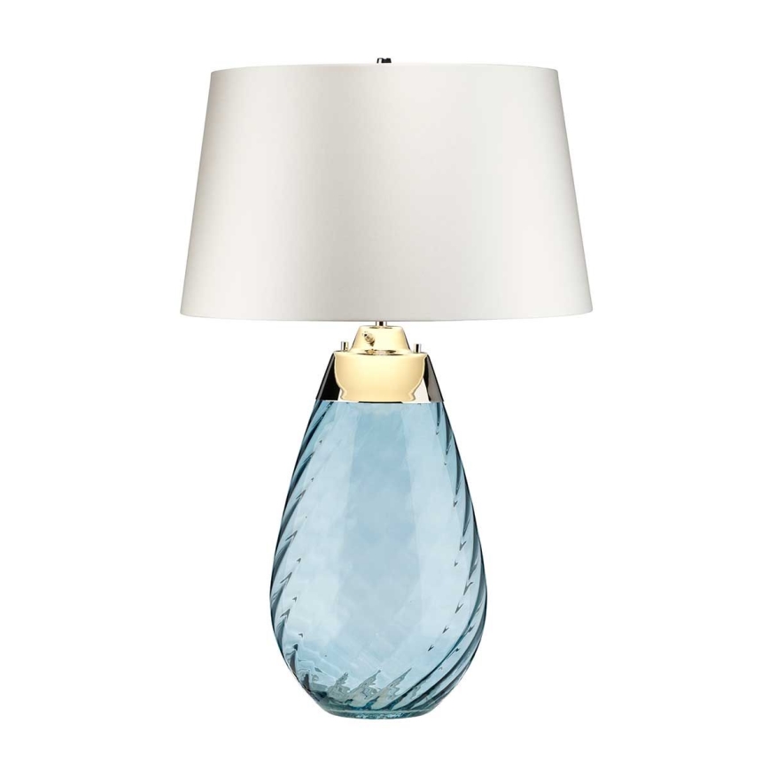 Elstead - LED Galda lampa LENA 1xE27/40W/230V + 1xGU10/7W 74 cm zila/balta