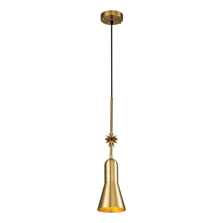 Elstead - Lustra ar auklu ETOILE 1xE27/60W/230V d. 13,3 cm zelta