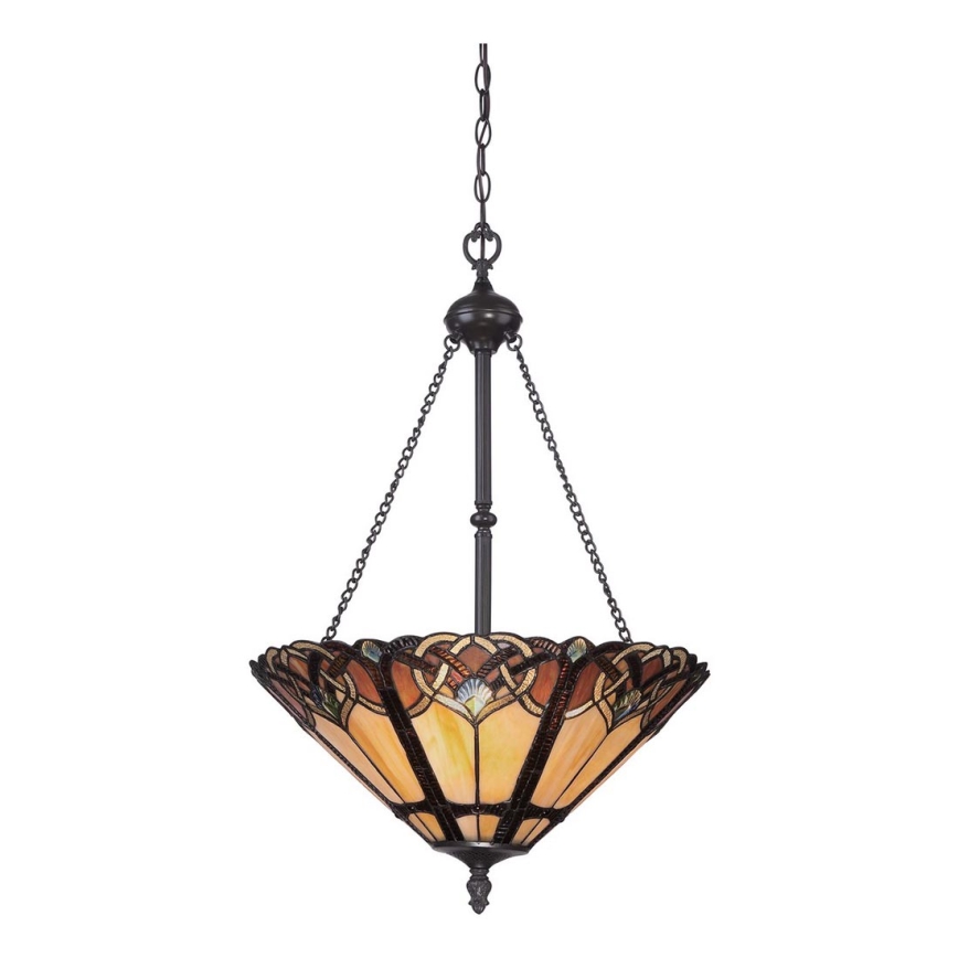 Elstead - lustra uz ķēdes Tiffany BELLE 3xE27/100W/230V