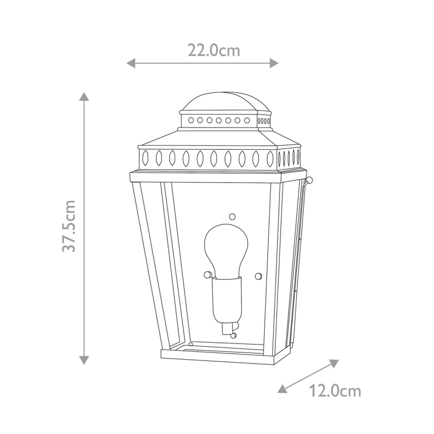 Elstead - Āra sienas lampa MANSION HOUSE 1xE27/60W/230V IP44