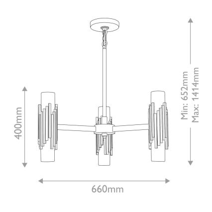 Elstead - MARVELE zeltaina lustra uz stieņa 6xE14/40W/230V