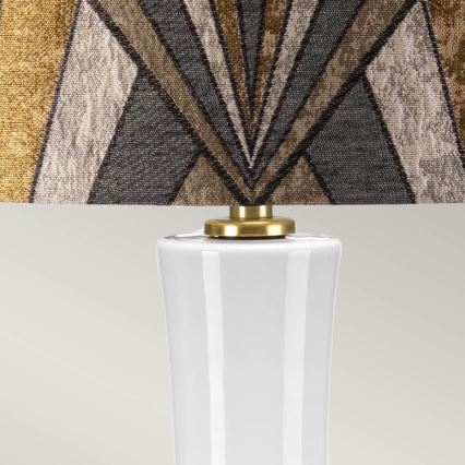 Elstead - Galda lampa MILO 1xE27/60W/230V pelēka/zelta