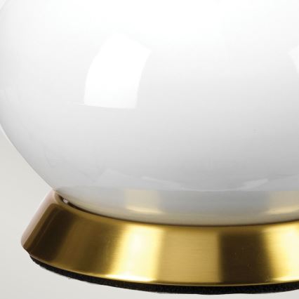 Elstead - Galda lampa MILO 1xE27/60W/230V pelēka/zelta