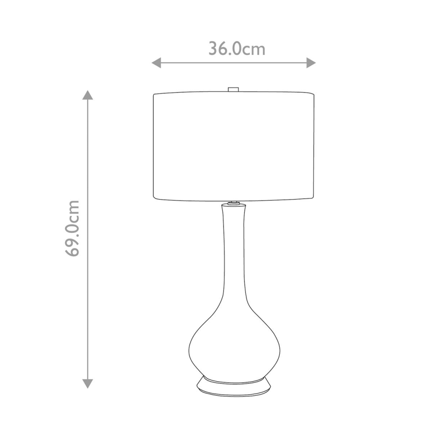 Elstead - Galda lampa MILO 1xE27/60W/230V pelēka/zelta