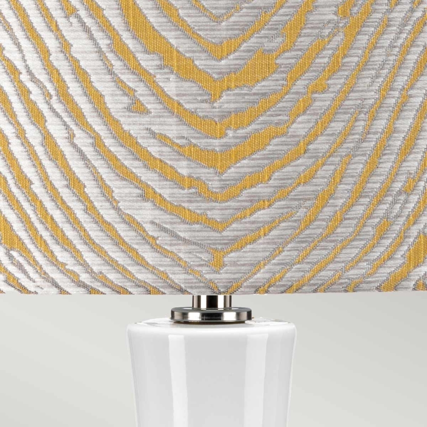 Elstead - Galda lampa MILO 1xE27/60W/230V pelēka/zelta