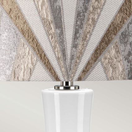 Elstead - Galda lampa MILO 1xE27/60W/230V pelēka/brūna