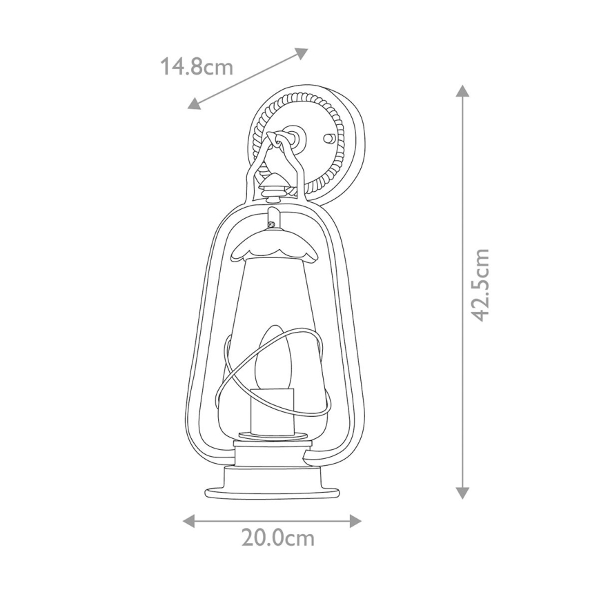 Elstead - Āra sienas lampa MINERS 1xE27/60W/230V IP44
